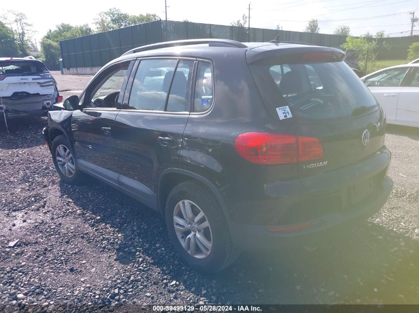 2016 Volkswagen Tiguan S VIN: WVGBV7AX5GW013778 Lot: 39499129