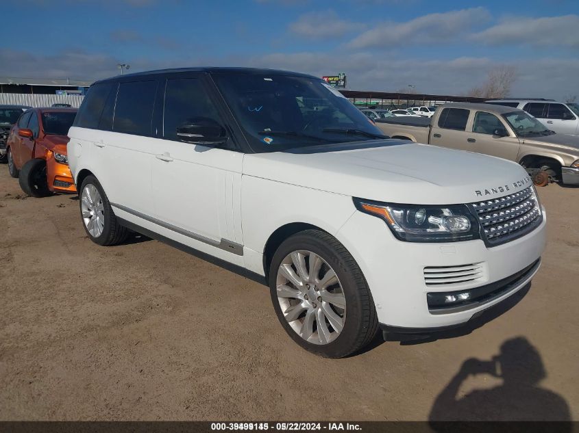 2016 Land Rover Range Rover 5.0L V8 Supercharged VIN: SALGS3EF5GA270491 Lot: 39499145