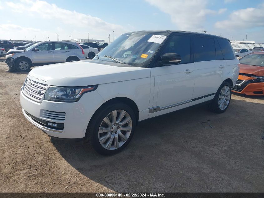 2016 Land Rover Range Rover 5.0L V8 Supercharged VIN: SALGS3EF5GA270491 Lot: 39499145