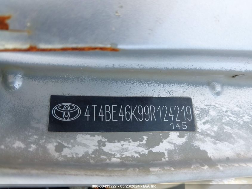 2009 Toyota Camry Le VIN: 4T4BE46K99R124219 Lot: 39499227