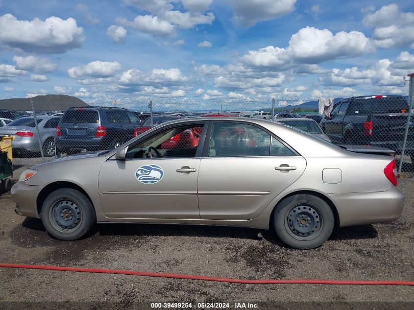 2003 Toyota Camry Le VIN: JTDBE32K030224433 Lot: 39499254