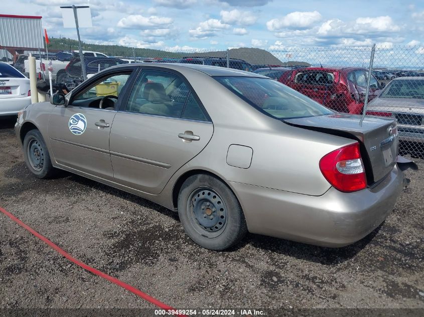 2003 Toyota Camry Le VIN: JTDBE32K030224433 Lot: 39499254