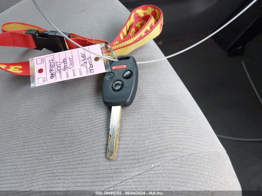 2007 Honda Civic Ex VIN: 1HGFA16807L055004 Lot: 39499255