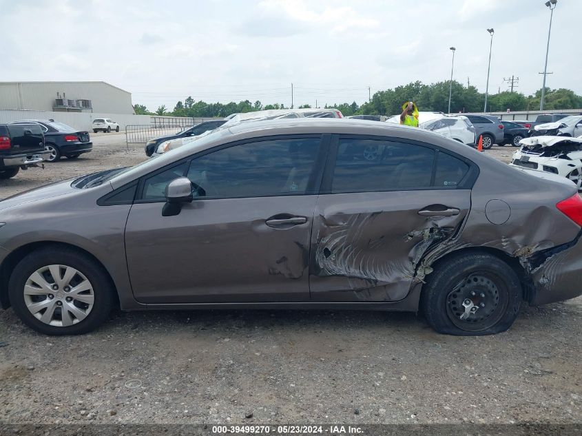 2012 Honda Civic Lx VIN: 2HGFB2F55CH602591 Lot: 39499270