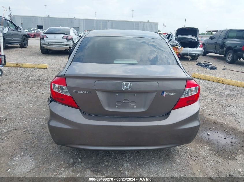 2012 Honda Civic Lx VIN: 2HGFB2F55CH602591 Lot: 39499270