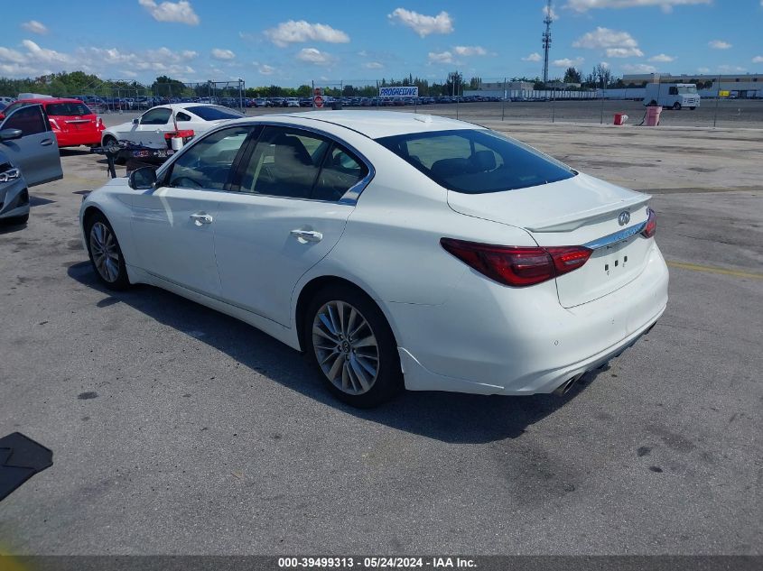 2021 Infiniti Q50 Luxe VIN: JN1EV7BP6MM704540 Lot: 39499313