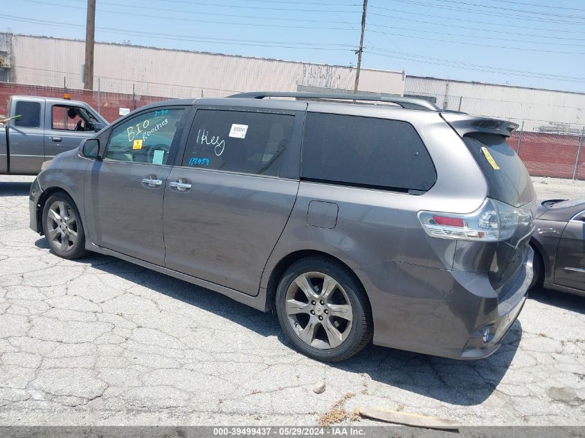 2014 Toyota Sienna Se 8 Passenger VIN: 5TDXK3DC2ES478598 Lot: 39499437