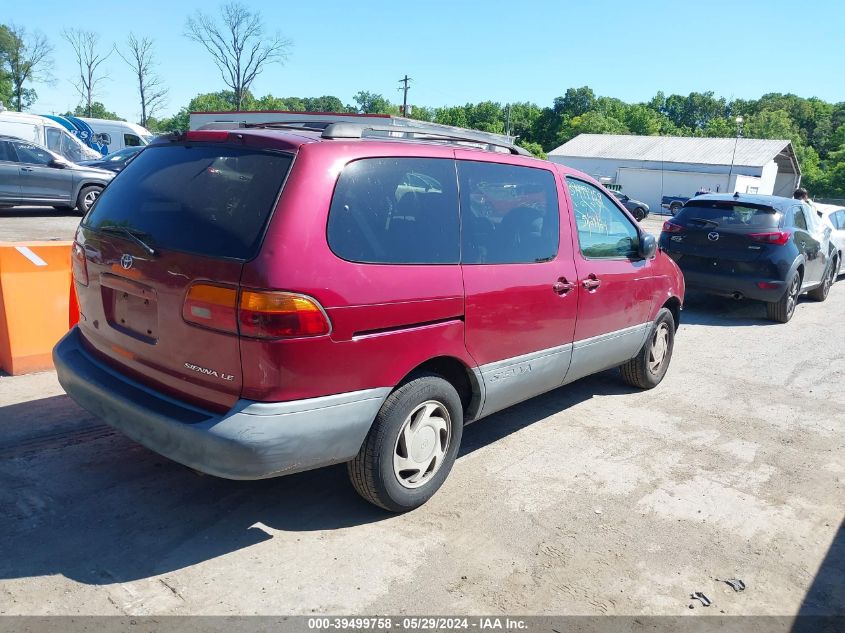 2000 Toyota Sienna Le VIN: 4T3ZF13C0YU207576 Lot: 39499758