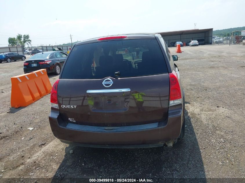 2007 Nissan Quest 3.5 VIN: 5N1BV28U87N112583 Lot: 39499818