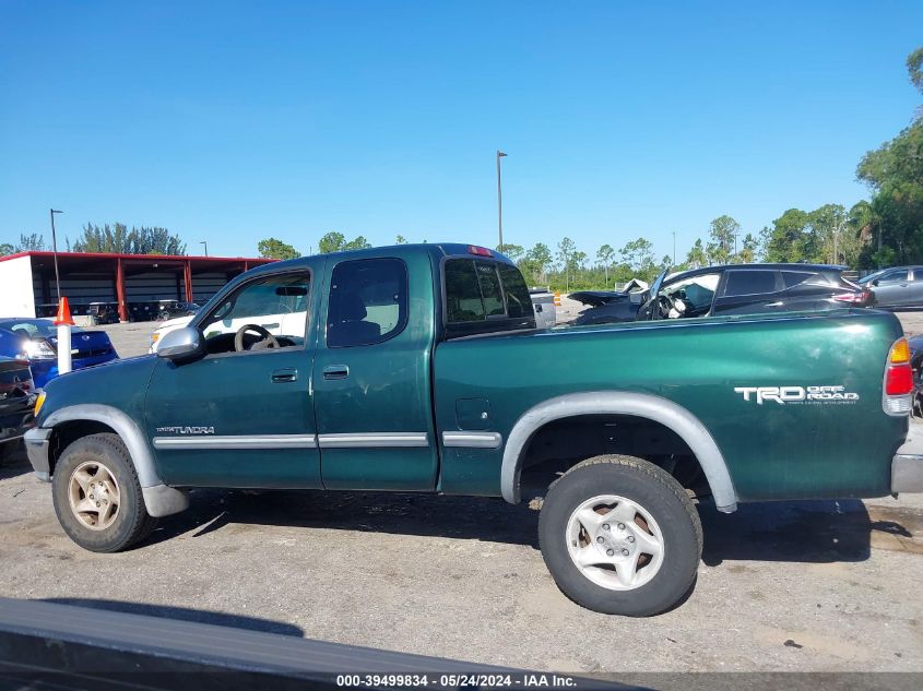 2000 Toyota Tundra Sr5 V8 VIN: 5TBBT4412YS104341 Lot: 39499834