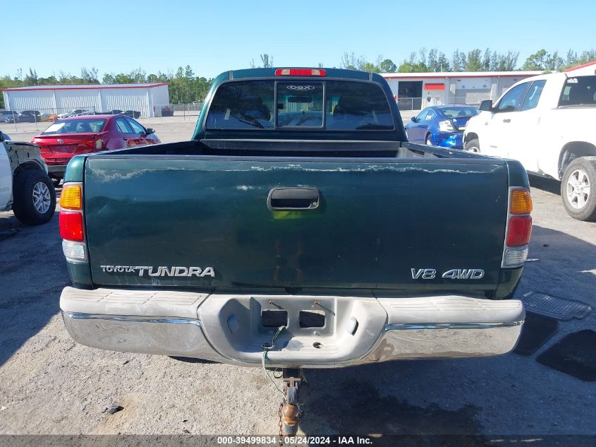 2000 Toyota Tundra Sr5 V8 VIN: 5TBBT4412YS104341 Lot: 39499834