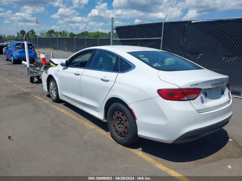 2015 Chrysler 200 Lx VIN: 1C3CCCFBXFN706973 Lot: 39499883