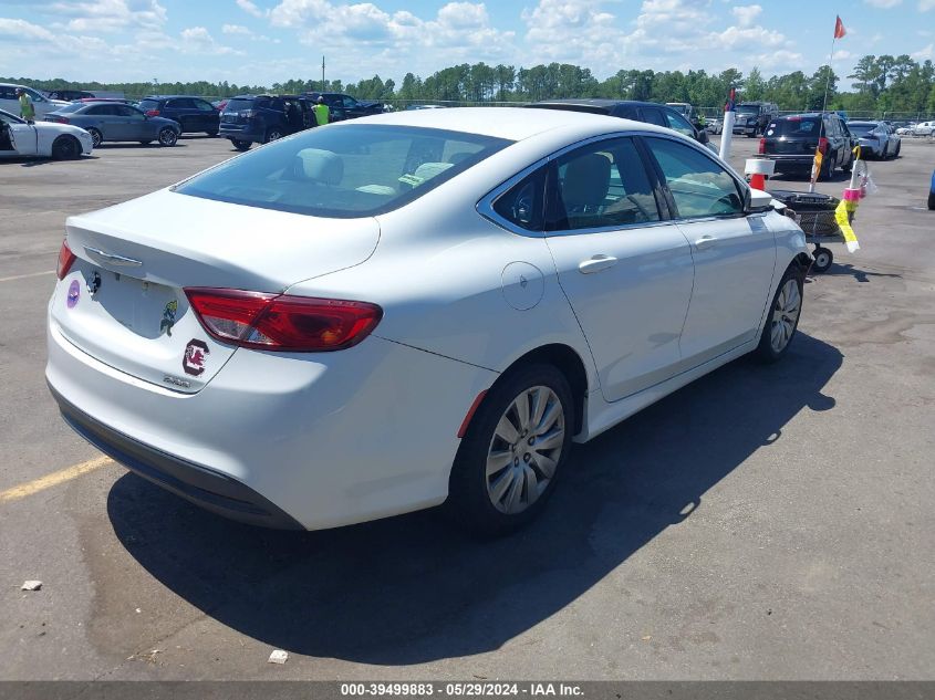 2015 Chrysler 200 Lx VIN: 1C3CCCFBXFN706973 Lot: 39499883