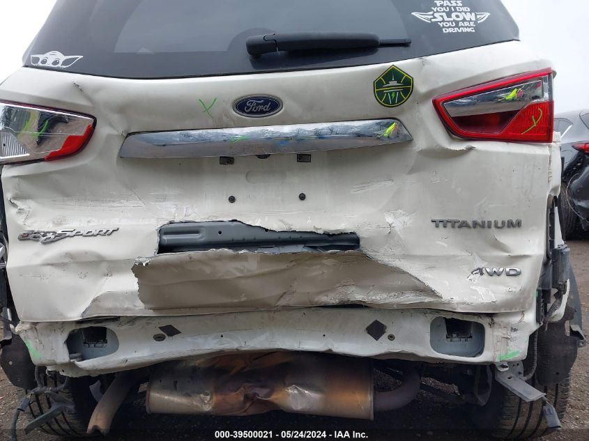 2020 Ford Ecosport Titanium VIN: MAJ6S3KL6LC362324 Lot: 39500021