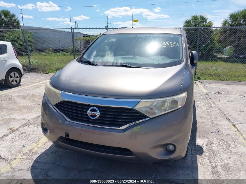 2014 Nissan Quest Sl VIN: JN8AE2KP6E9105886 Lot: 39500023