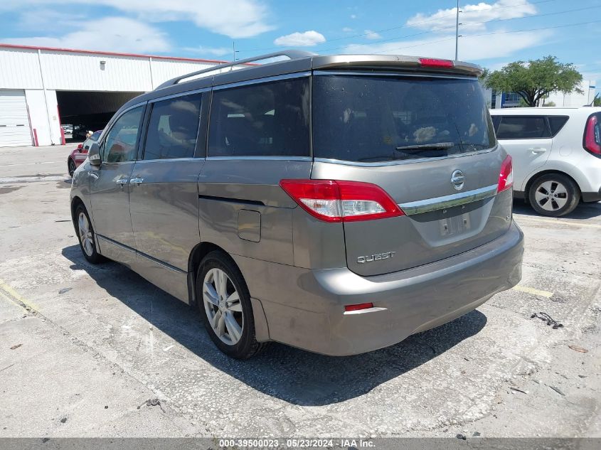 2014 Nissan Quest Sl VIN: JN8AE2KP6E9105886 Lot: 39500023