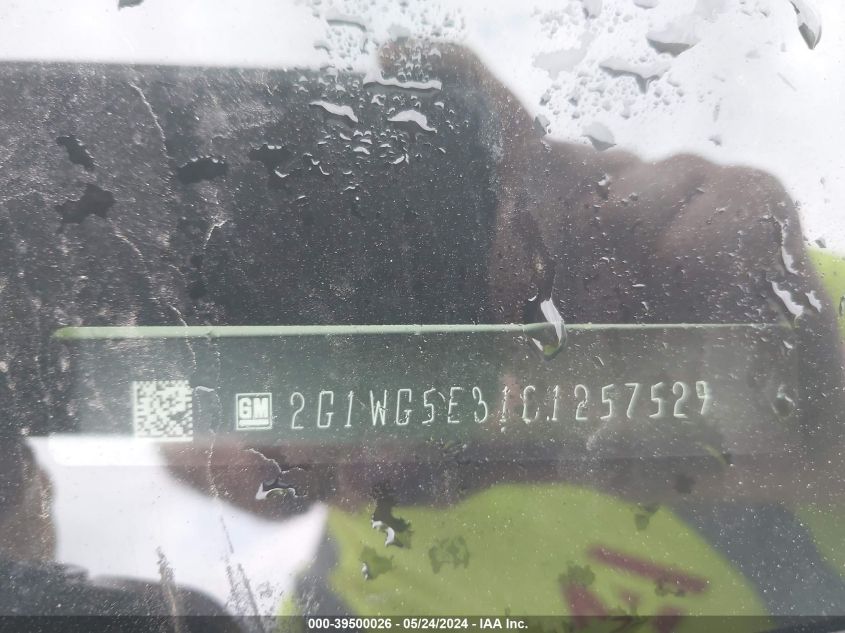 2012 Chevrolet Impala Lt VIN: 2G1WG5E31C1257529 Lot: 39500026