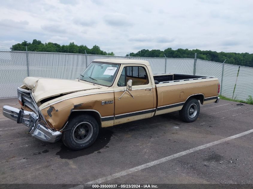 1987 Dodge D-Series D150 VIN: 1B7FD14T5HS358588 Lot: 39500037