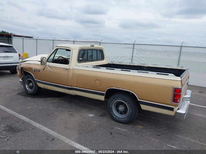 1987 Dodge D-Series D150 VIN: 1B7FD14T5HS358588 Lot: 39500037