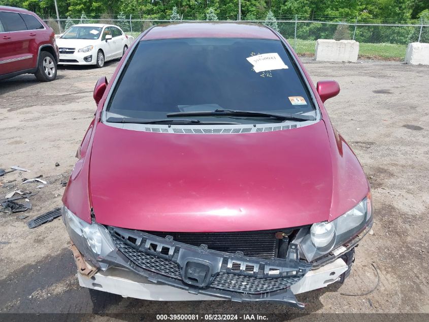 2009 Honda Civic Lx VIN: 2HGFA16539H354380 Lot: 39500081