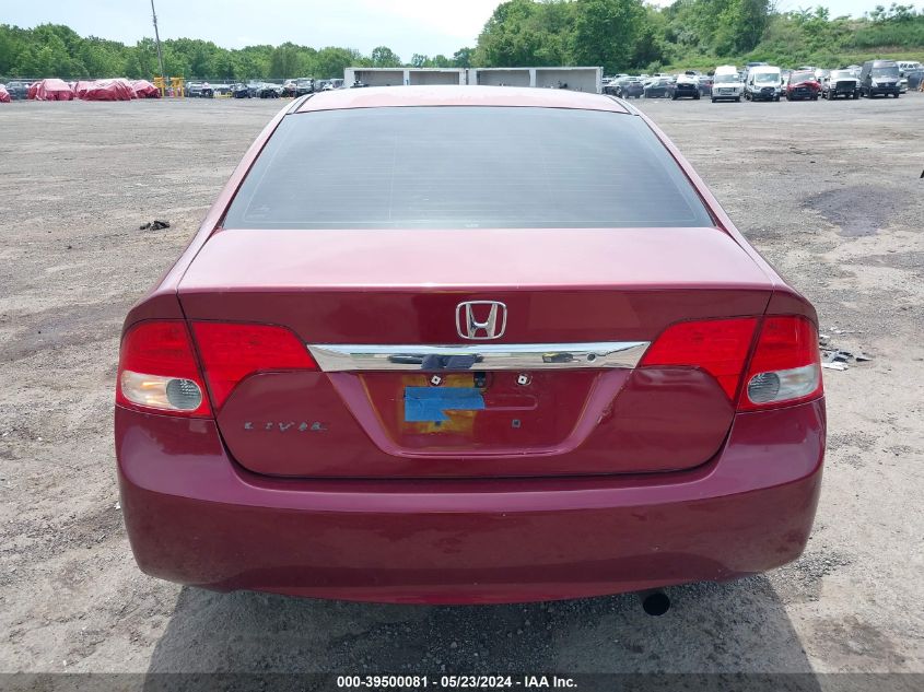 2009 Honda Civic Lx VIN: 2HGFA16539H354380 Lot: 39500081