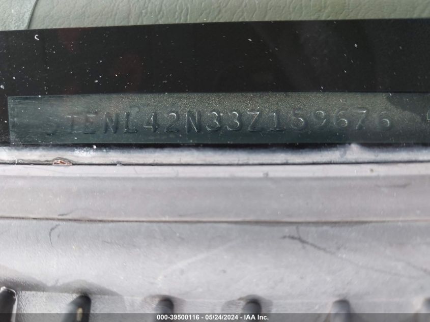 2003 Toyota Tacoma VIN: 5TENL42N33Z159676 Lot: 39500116