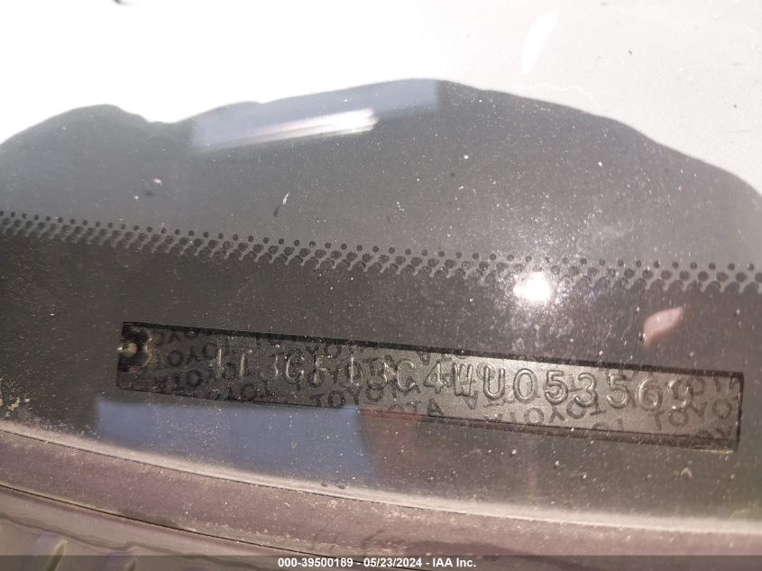 1998 Toyota Sienna Le VIN: 4T3GF13C4WU053569 Lot: 39500189