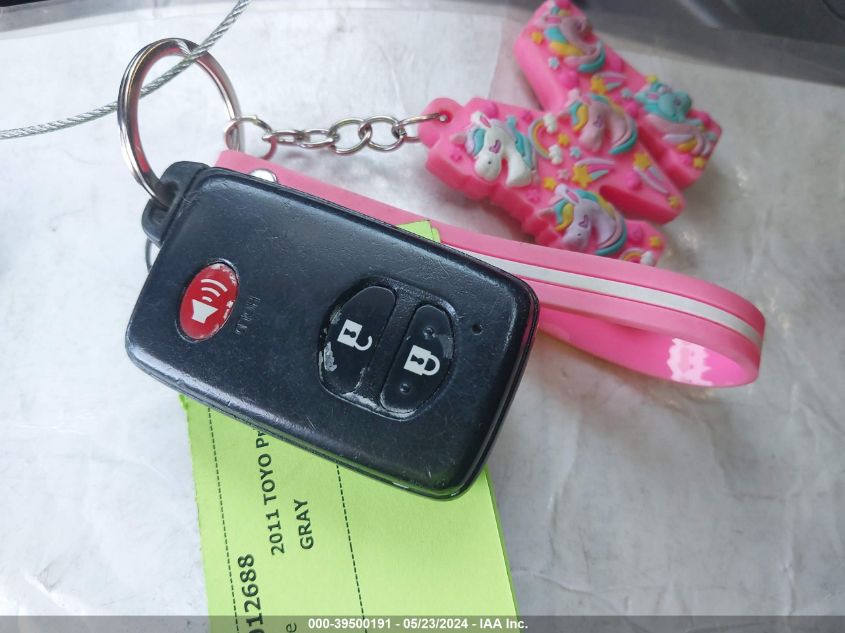 2011 Toyota Prius Two VIN: JTDKN3DU1B1476294 Lot: 39500191