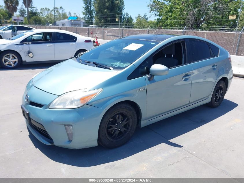 2013 Toyota Prius Three VIN: JTDKN3DU6D5607537 Lot: 39500248