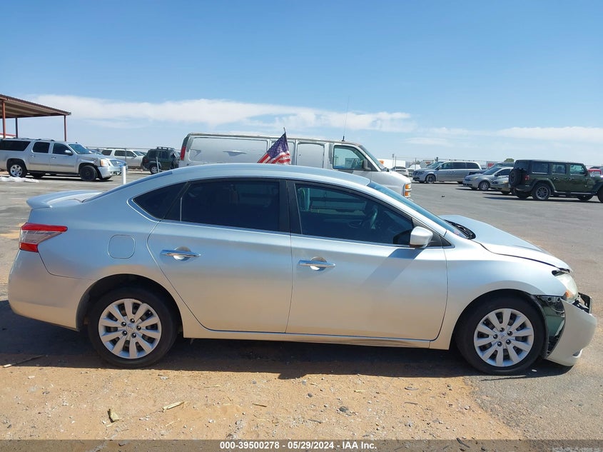 2014 Nissan Sentra Sv VIN: 1N4AB7AP0EN854599 Lot: 39500278