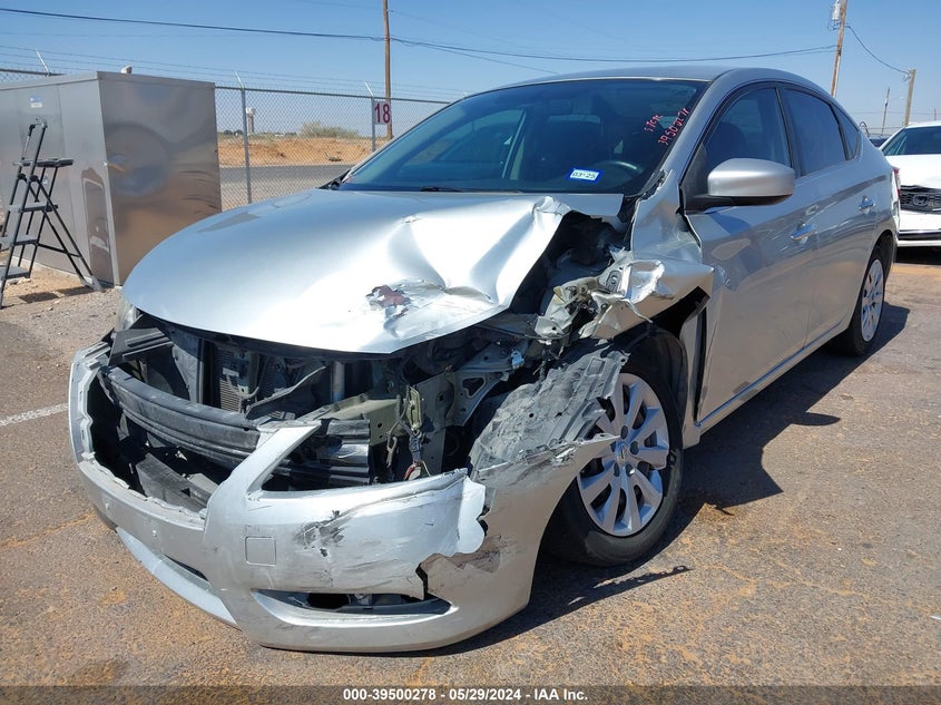 2014 Nissan Sentra Sv VIN: 1N4AB7AP0EN854599 Lot: 39500278