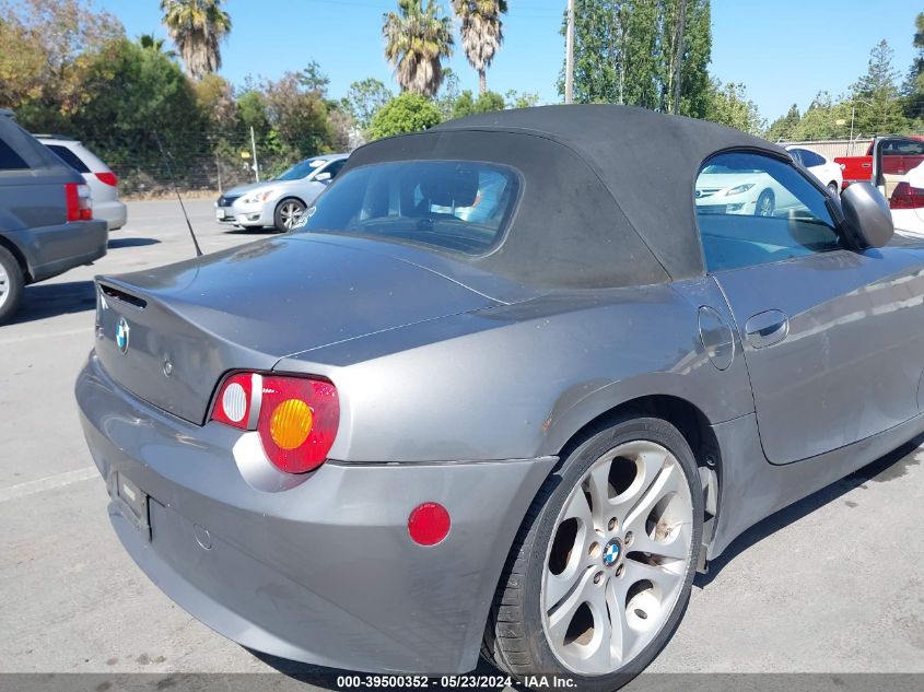 2003 BMW Z4 3.0I VIN: 4USBT53473LU00386 Lot: 39500352