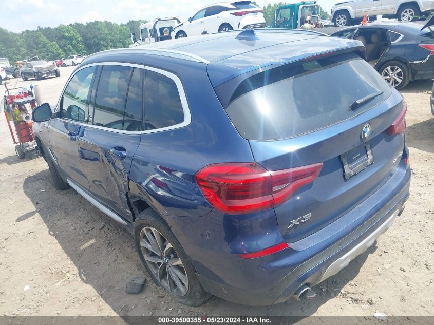 2019 BMW X3 xDrive30I VIN: 5UXTR9C59KLD94549 Lot: 39500355