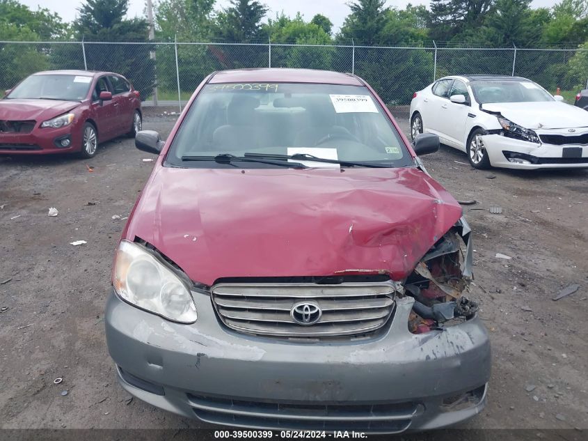 2004 Toyota Corolla Ce VIN: 2T1BR32E74C280780 Lot: 39500399