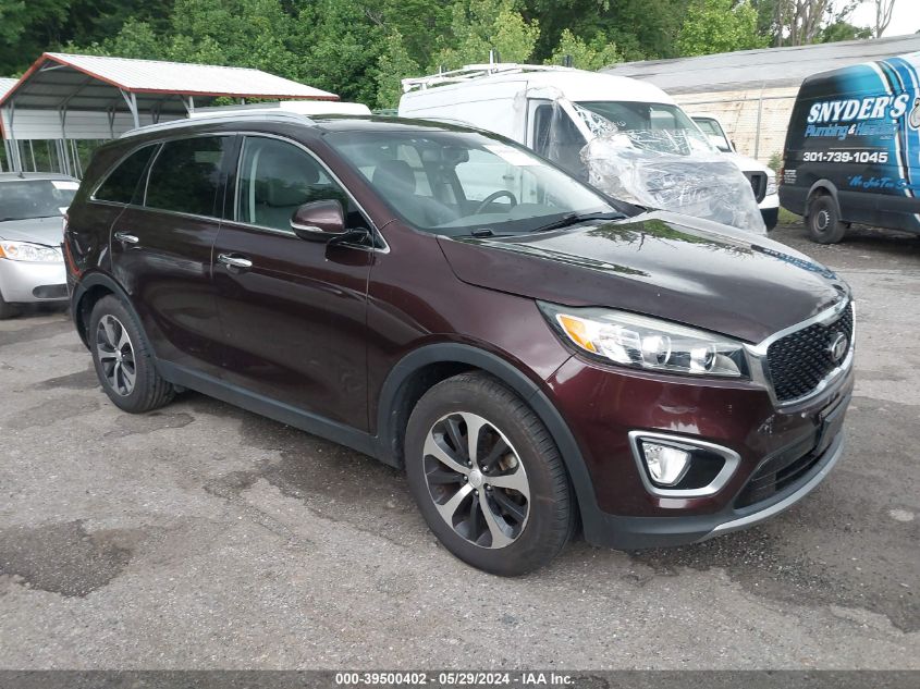 2016 Kia Sorento 3.3L Ex VIN: 5XYPH4A55GG045609 Lot: 39500402