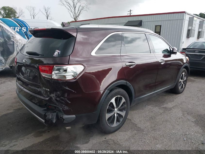 2016 Kia Sorento 3.3L Ex VIN: 5XYPH4A55GG045609 Lot: 39500402