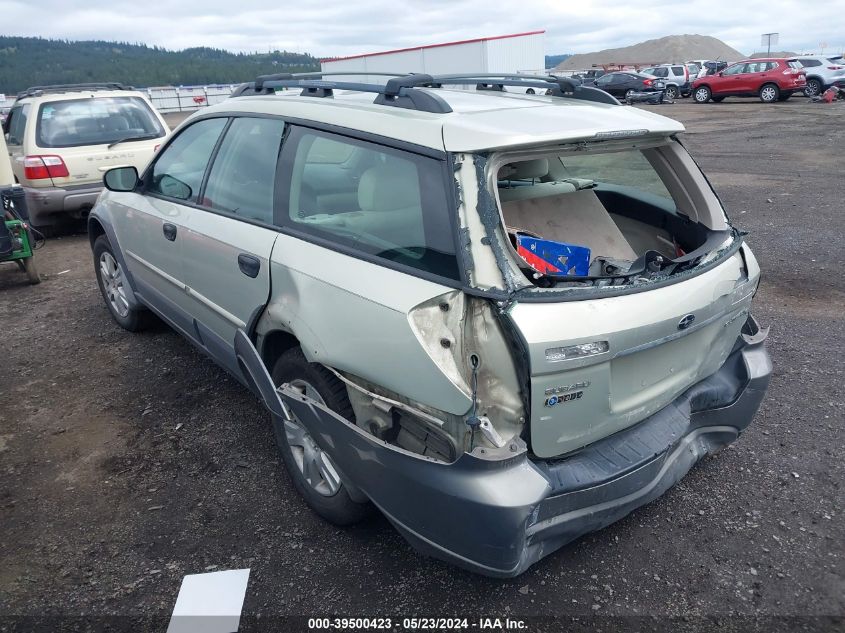 2005 Subaru Outback 2.5I VIN: 4S4BP61C157382016 Lot: 39500423