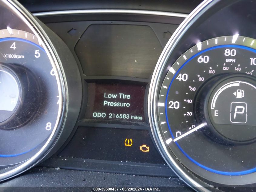 2013 Hyundai Sonata Se VIN: 5NPEC4AC2DH782663 Lot: 39500437