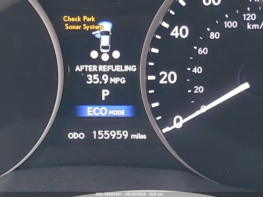 2013 Lexus Es 300H 300H VIN: JTHBW1GG9D2036679 Lot: 39500451