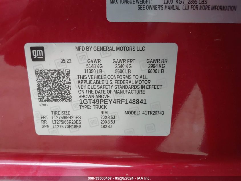 2024 GMC Sierra - 1GT49PEY4RF148841