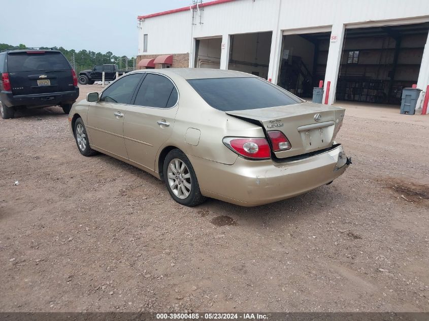 2003 Lexus Es 300 VIN: JT8BF30G630098072 Lot: 39500485