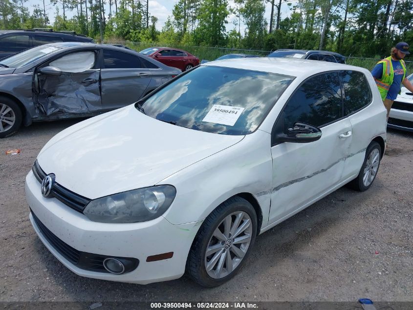 2012 Volkswagen Golf Tdi 2-Door VIN: WVWMM7AJ4CW046857 Lot: 39500494