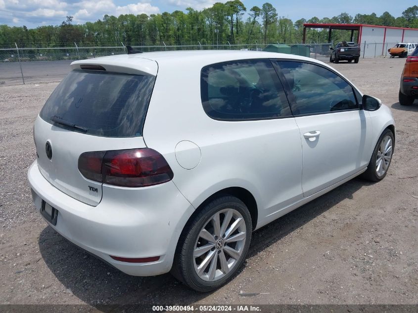 2012 Volkswagen Golf Tdi 2-Door VIN: WVWMM7AJ4CW046857 Lot: 39500494