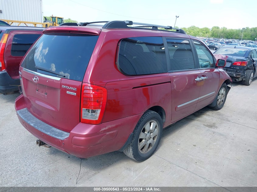 2007 Hyundai Entourage Gls/Limited/Se VIN: KNDMC233376038646 Lot: 39500543
