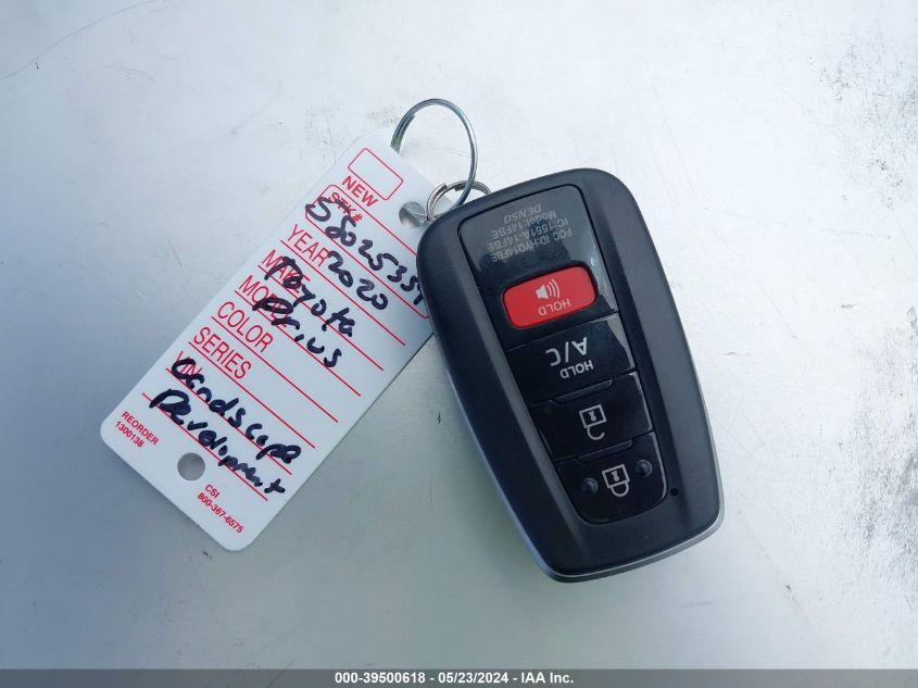 2020 Toyota Prius Prime Le VIN: JTDKARFP7L3143254 Lot: 39500618