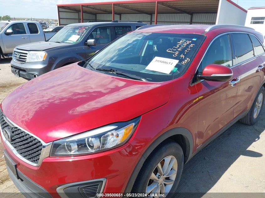 2016 Kia Sorento 2.4L Lx VIN: 5XYPGDA36GG087059 Lot: 39500651