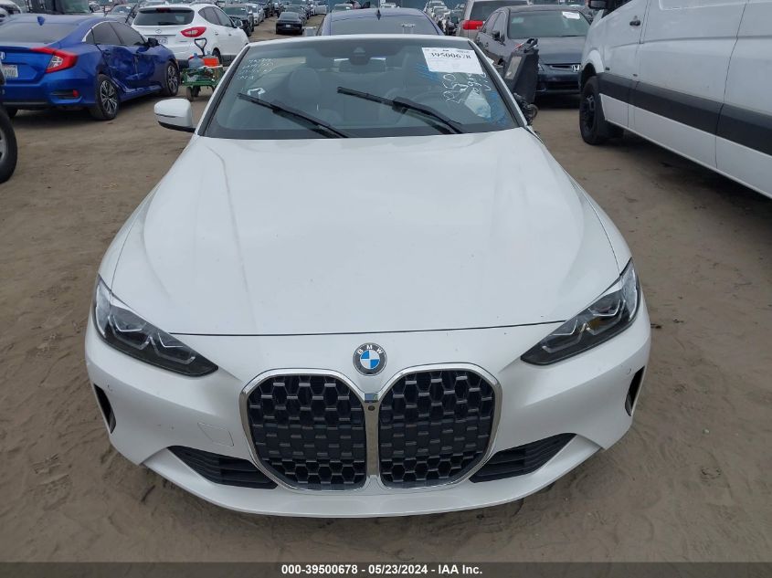 2023 BMW 430I VIN: WBA23AT07PCM47805 Lot: 39500678