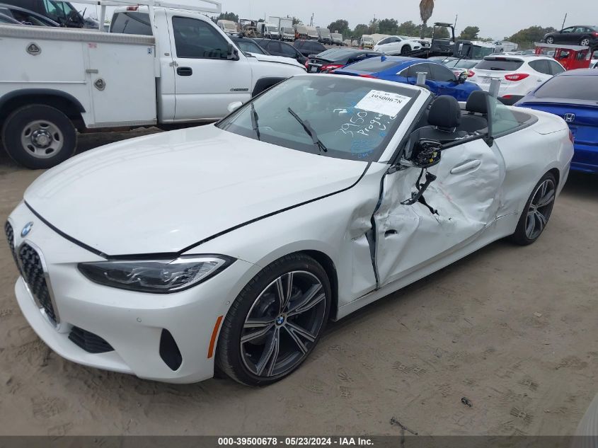 2023 BMW 430I VIN: WBA23AT07PCM47805 Lot: 39500678