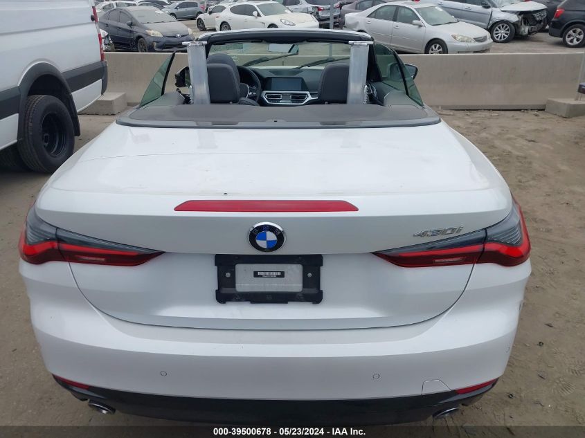 2023 BMW 430I VIN: WBA23AT07PCM47805 Lot: 39500678