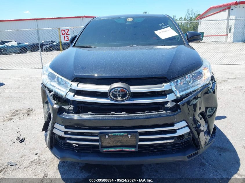 2019 Toyota Highlander Le Plus VIN: 5TDZZRFH2KS347019 Lot: 39500694